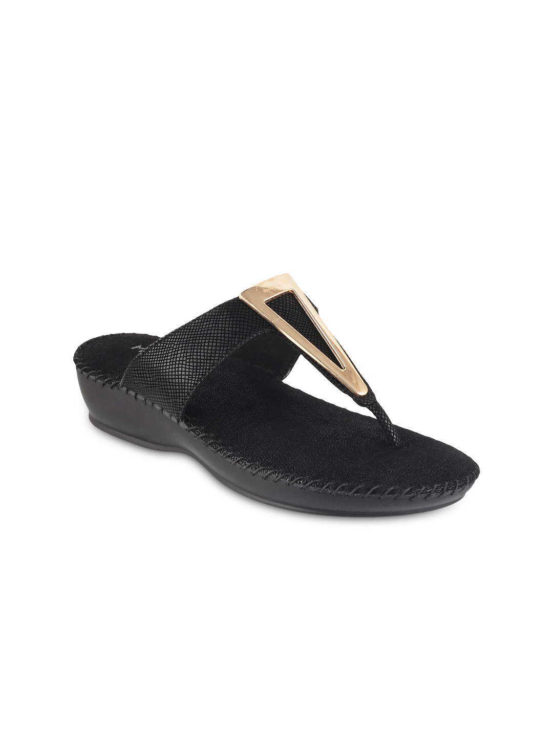 

Metro Women Black Textured Flats