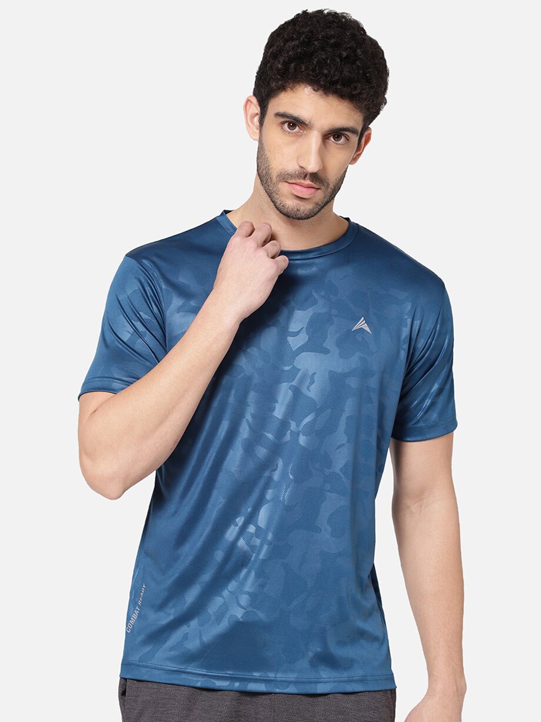 

R&B Men Blue Printed T-shirt