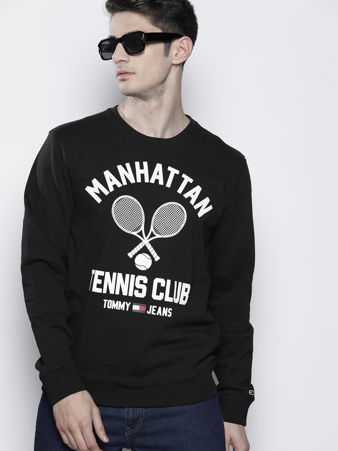 

Tommy Hilfiger Pure Cotton Sports Printed Sweatshirt, Black