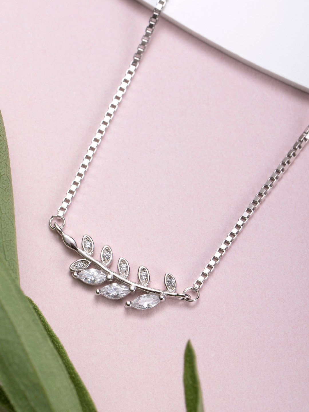 

Zavya 925 Sterling Silver Rhodium-Plated Necklace