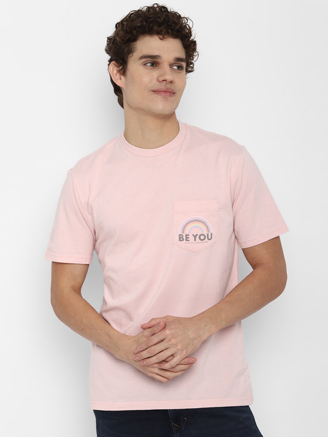 

AMERICAN EAGLE OUTFITTERS Men Pink T-shirt