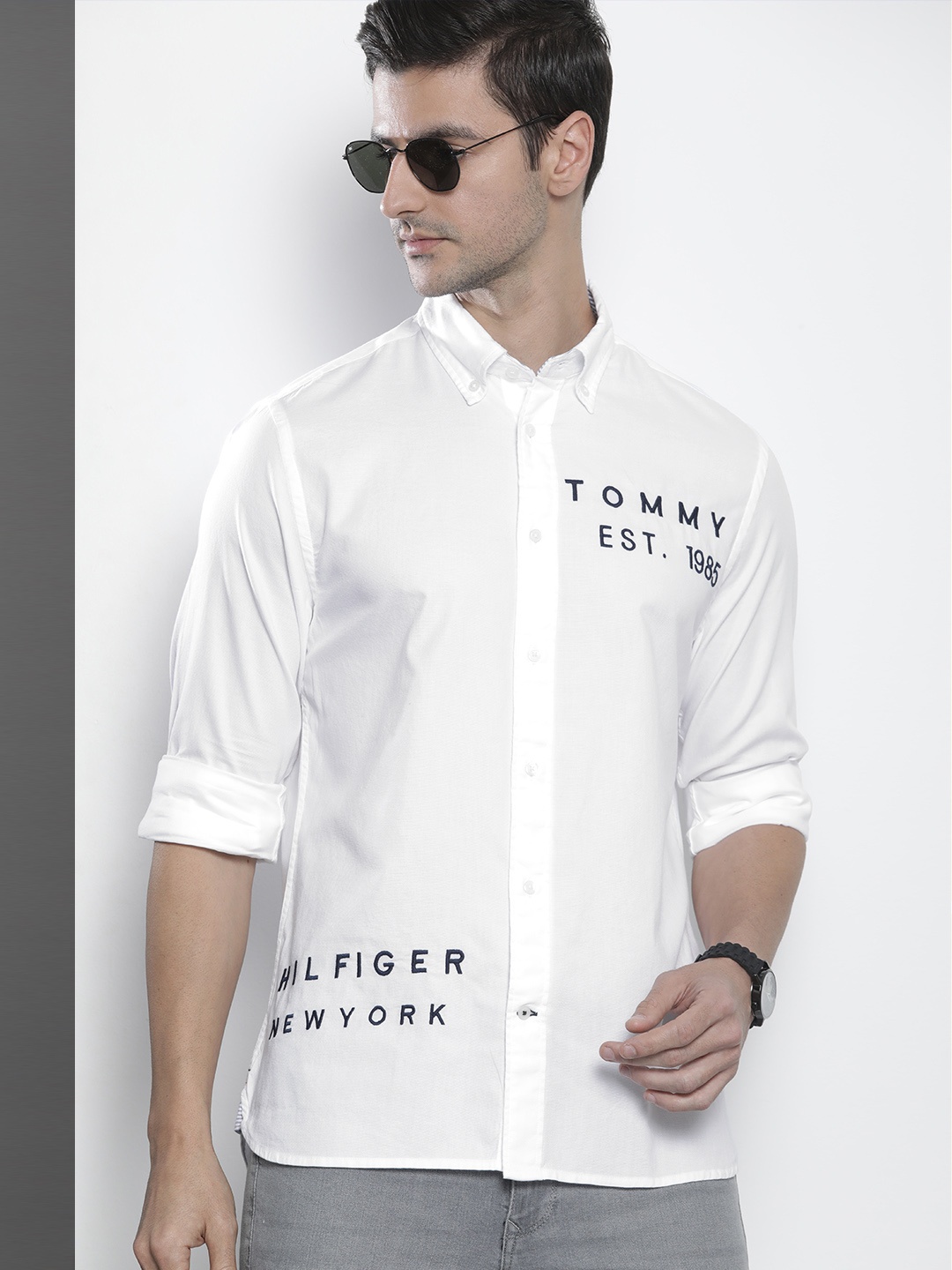 

Tommy Hilfiger Men White Casual Shirt