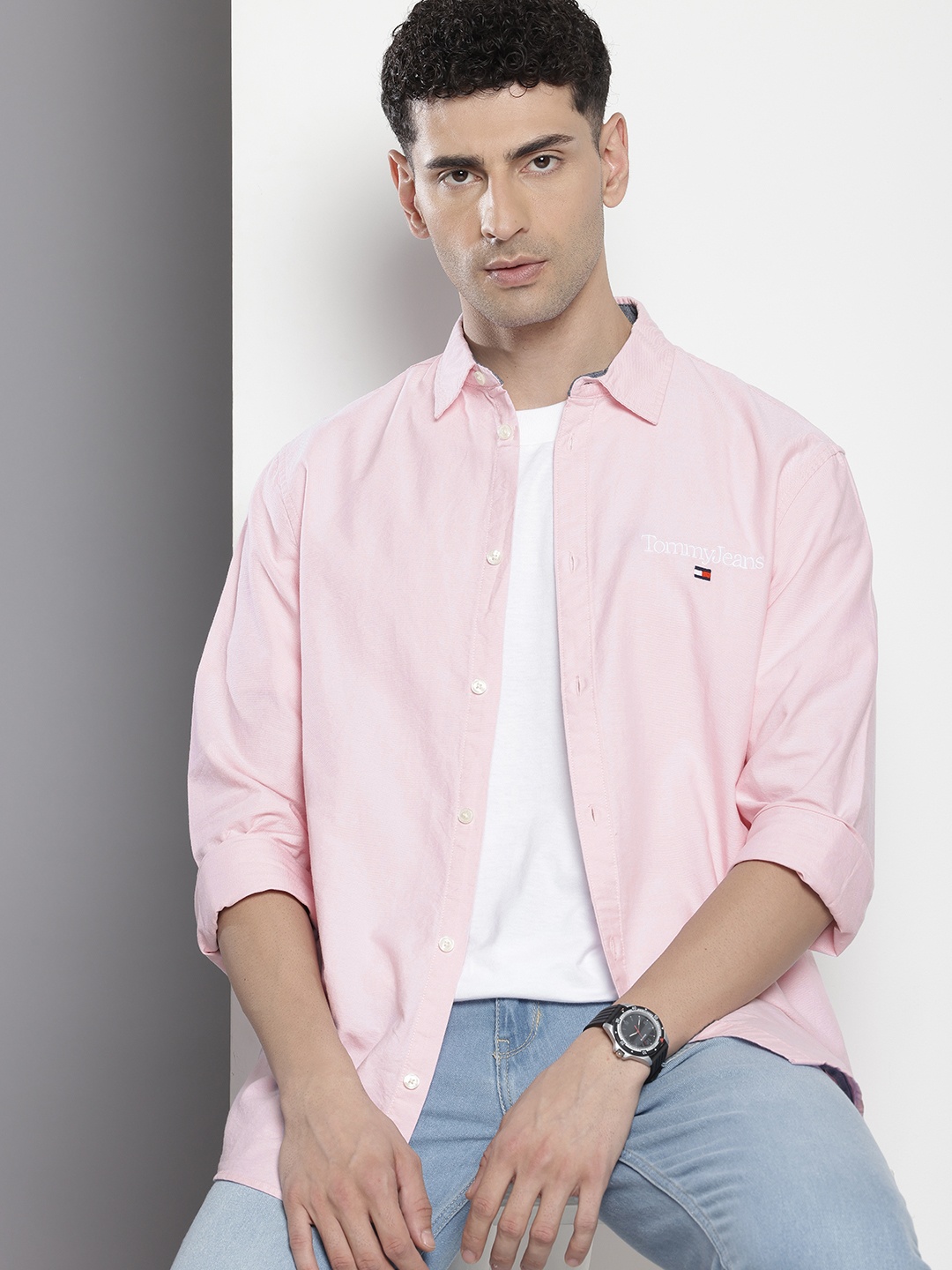 

Tommy Hilfiger Classic Opaque Oxford Pure Cotton Casual Shirt, Pink