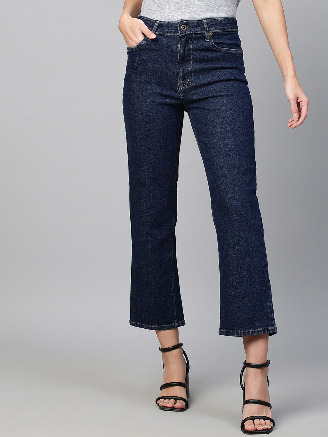 

Chemistry Denim Navy Blue Embroidered Jeans