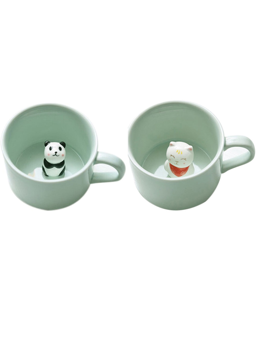 

BonZeaL Off White Handcrafted Solid Ceramic Matte Cups Set of Cups and Mugs