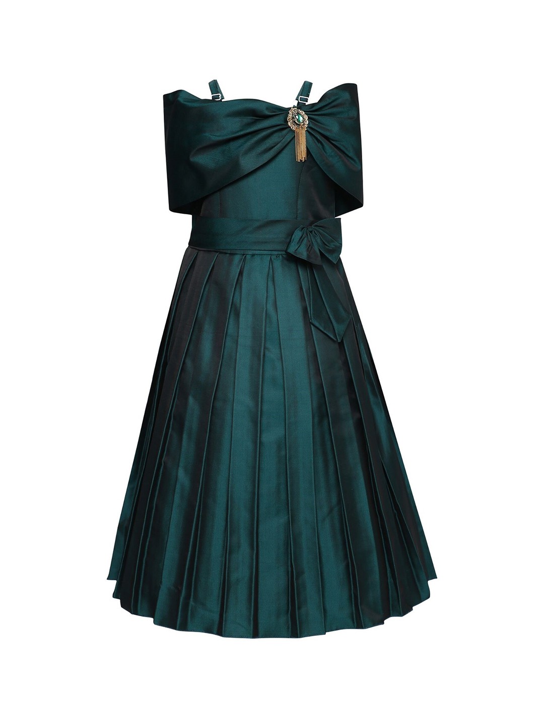 

ADIVA Green Satin Dress