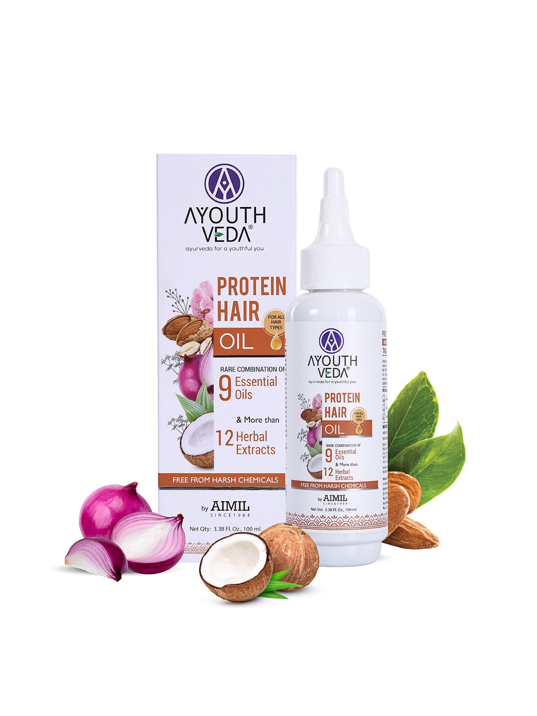 

AYOUTHVEDA Protein Hair Oil, Brown