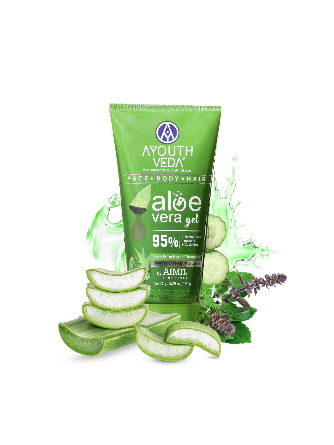 

AYOUTHVEDA Aloe Vera Face Gel - 150g, White
