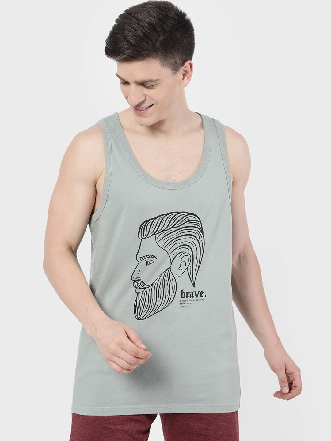 

R&B Men Green Printed T-shirt