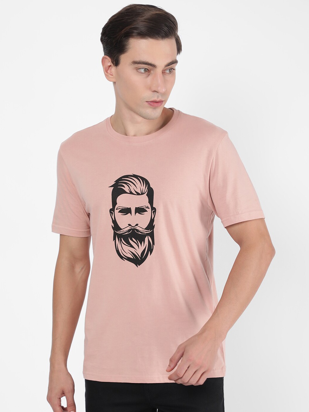 

R&B Men Pink Polo Collar T-shirt