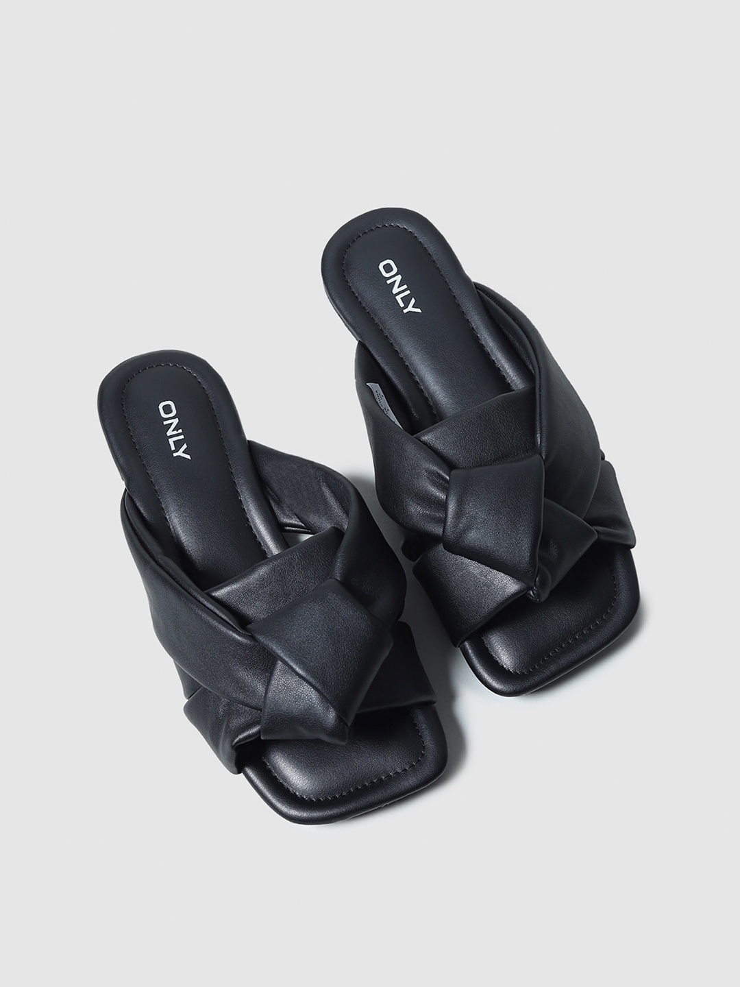 

ONLY Women Black Solid Open Toe Flats