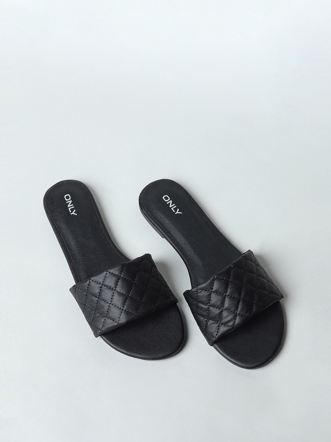 

ONLY Women Black Quilted Sliders