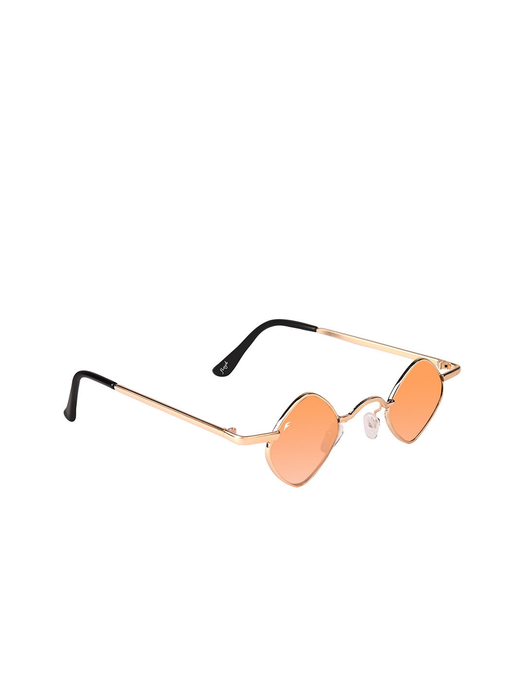

Floyd Unisex Orange Lens & Gold-Toned Square Sunglasses with UV Protected Lens
