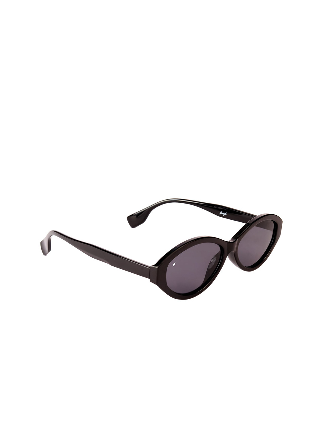 

Floyd Unisex Black Lens & Black Oval Sunglasses with UV Protected Lens