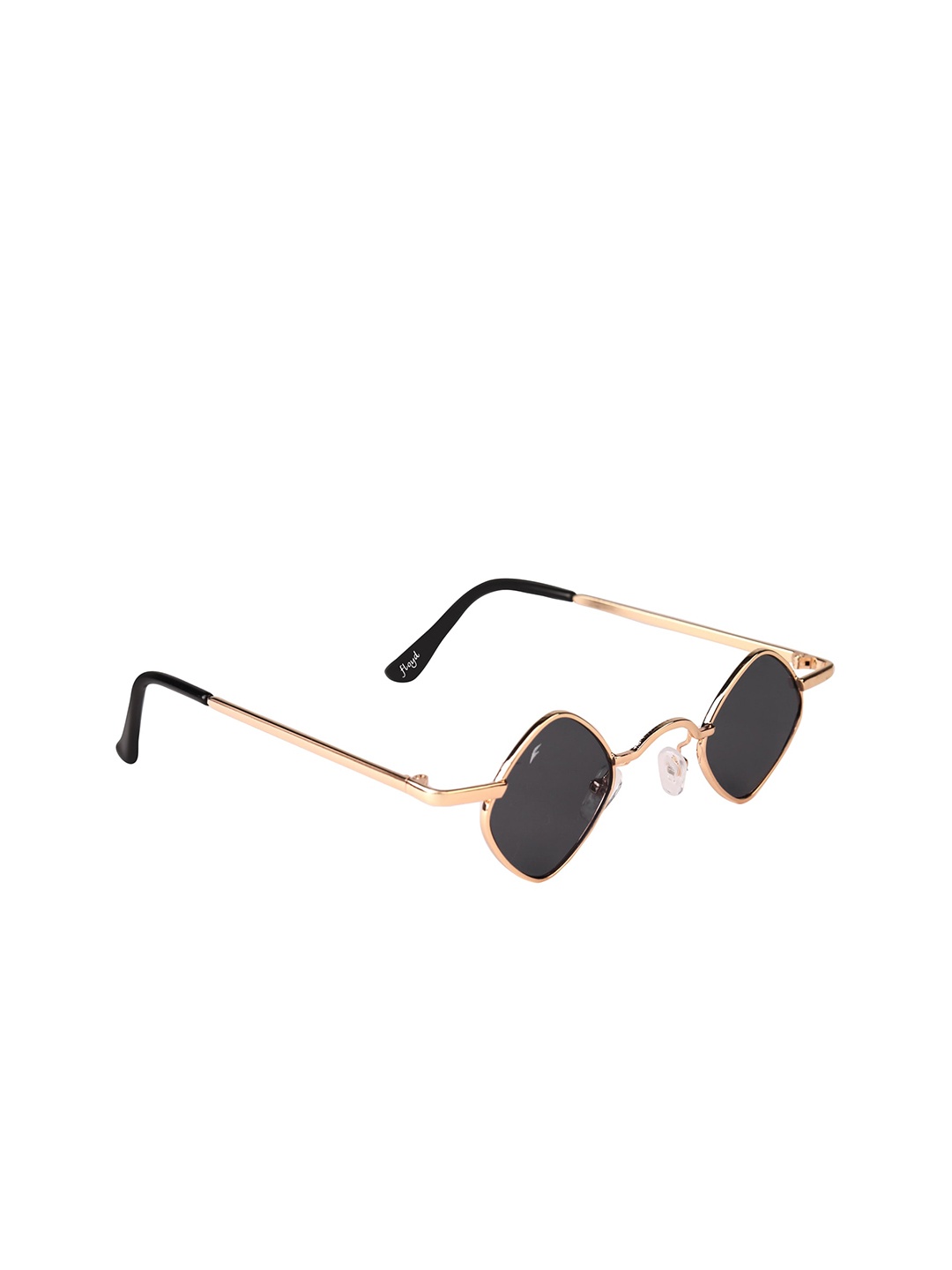 

Floyd Unisex Black Lens & Gold-Toned Square Sunglasses with UV Protected Lens