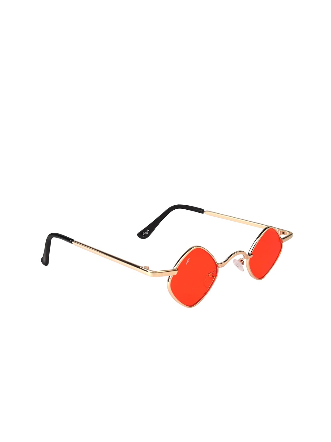 

Floyd Unisex Red Lens & Gold-Toned Square Sunglasses with UV Protected Lens