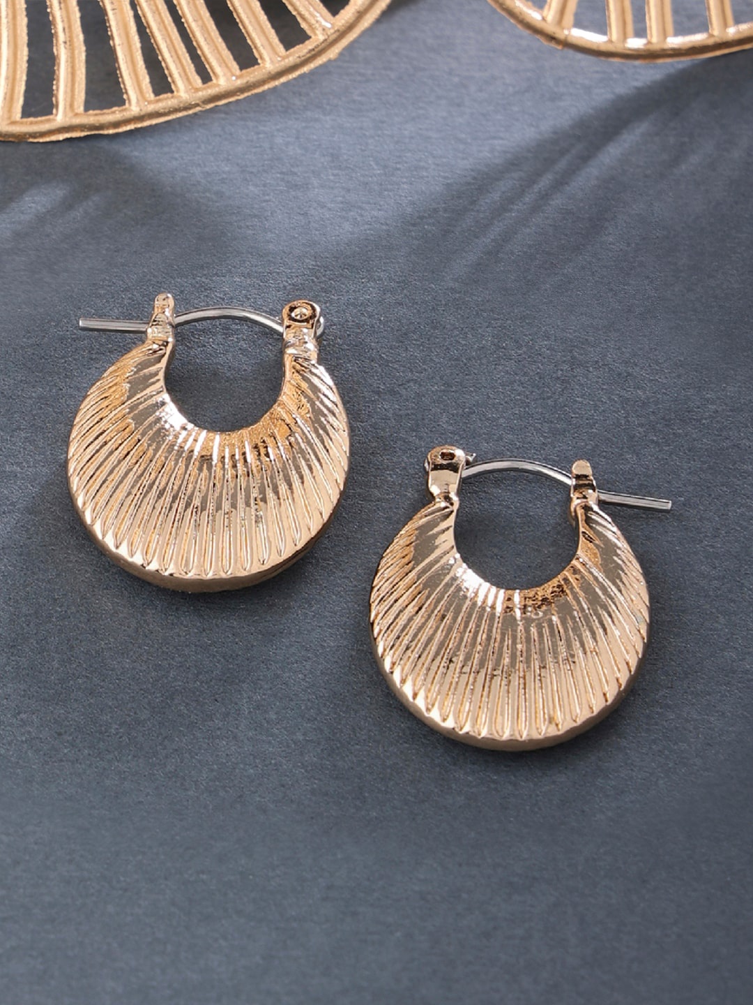 

Accessorize Gold-Toned Circular Drop Earrings
