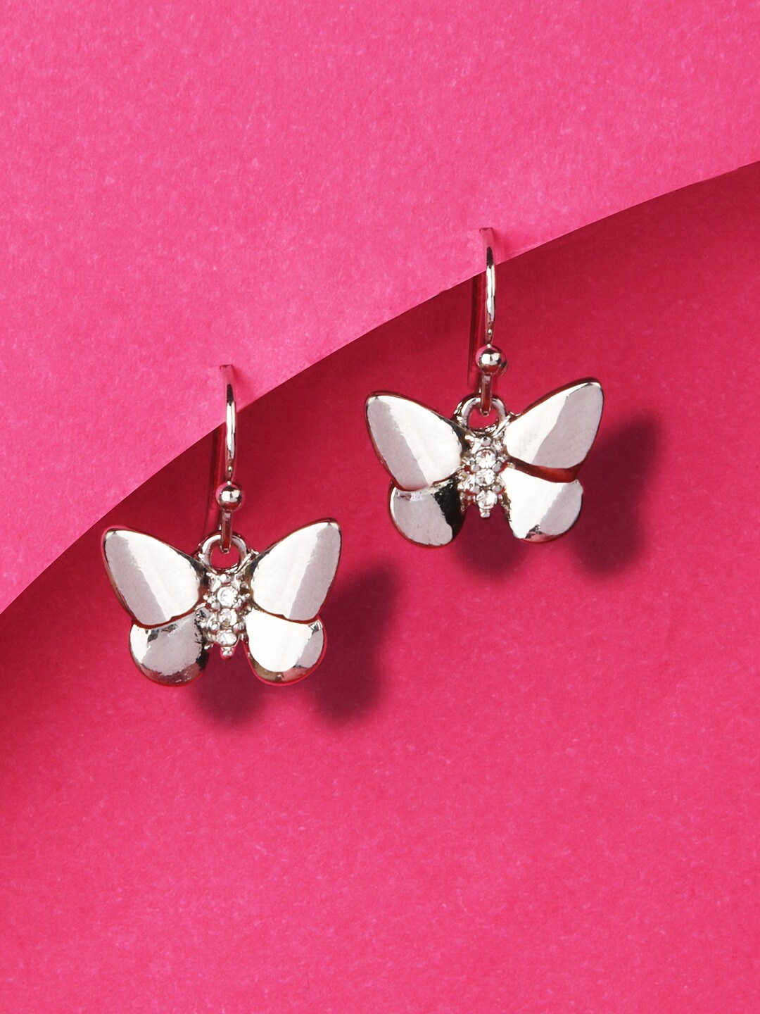 

Accessorize London Butterfly Shaped Drop Earrings, Silver