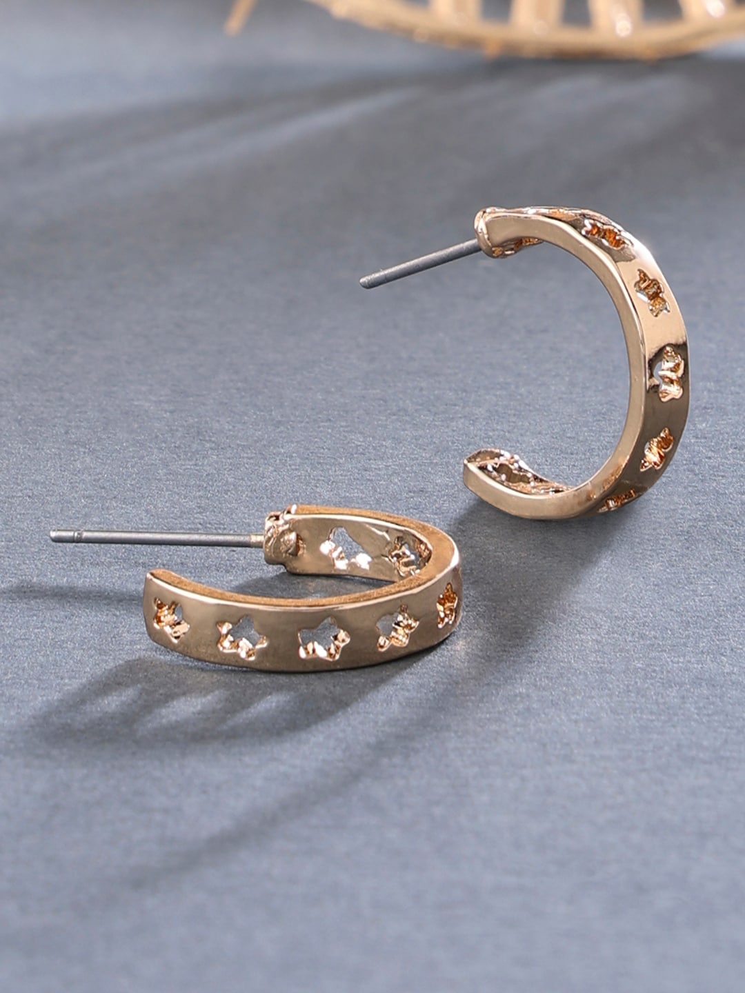 

Accessorize London Women Gold Celestial Mini Star Cut Hoop Earring