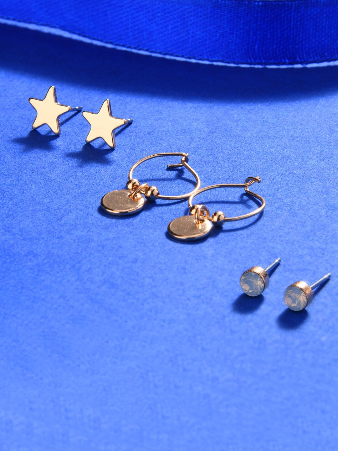 

Accessorize London Set of 3 Circular Stud Earrings, Silver