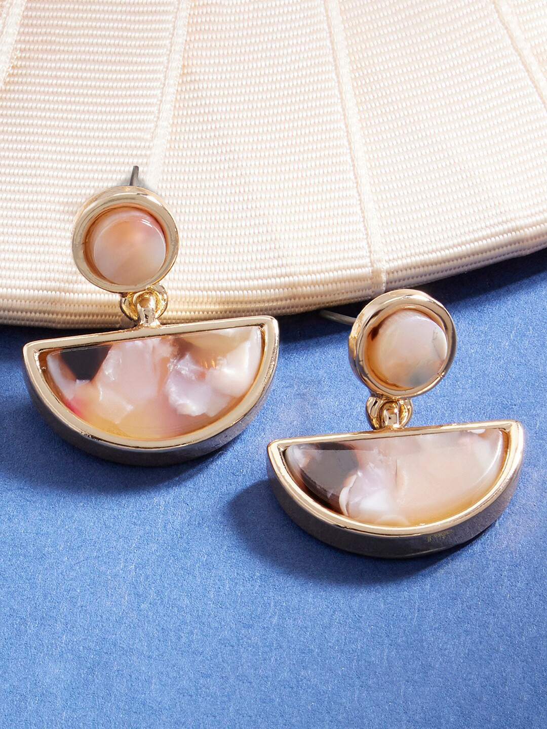 

Accessorize Willow Resin Semi Circle Shaped Drop Earrings, Multi