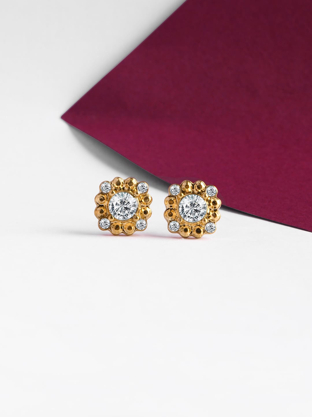 

Accessorize London Silver-Toned Circular Studs Earrings