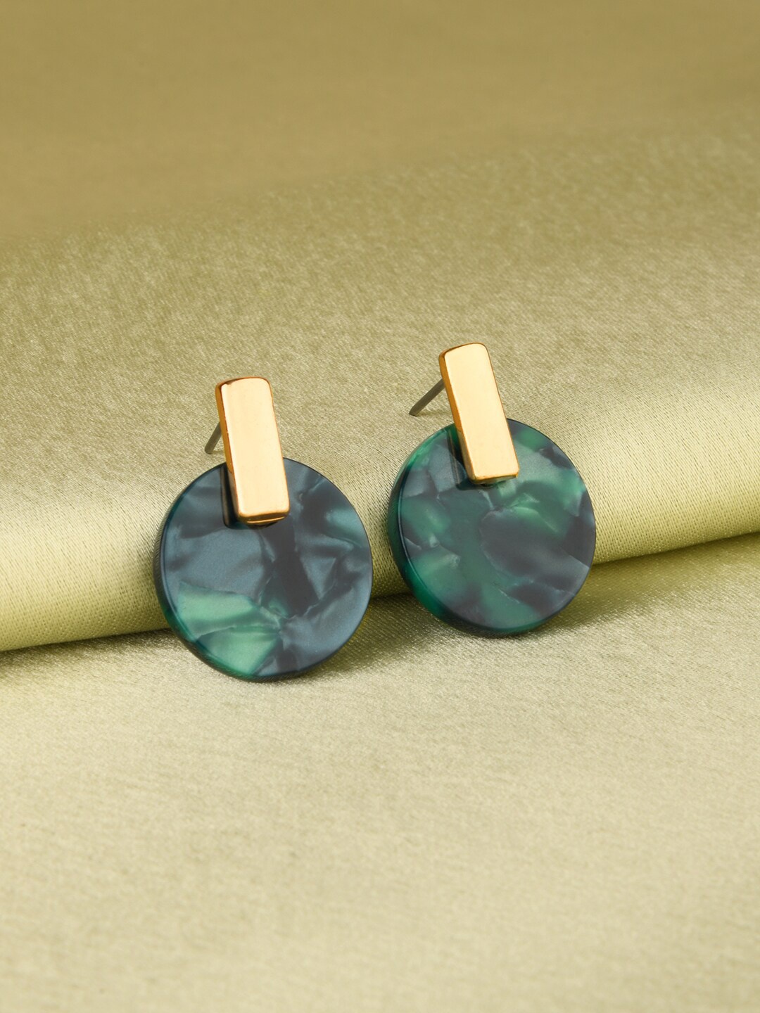 

Accessorize London Willow Resin Disc Circular Studs Earrings, Blue