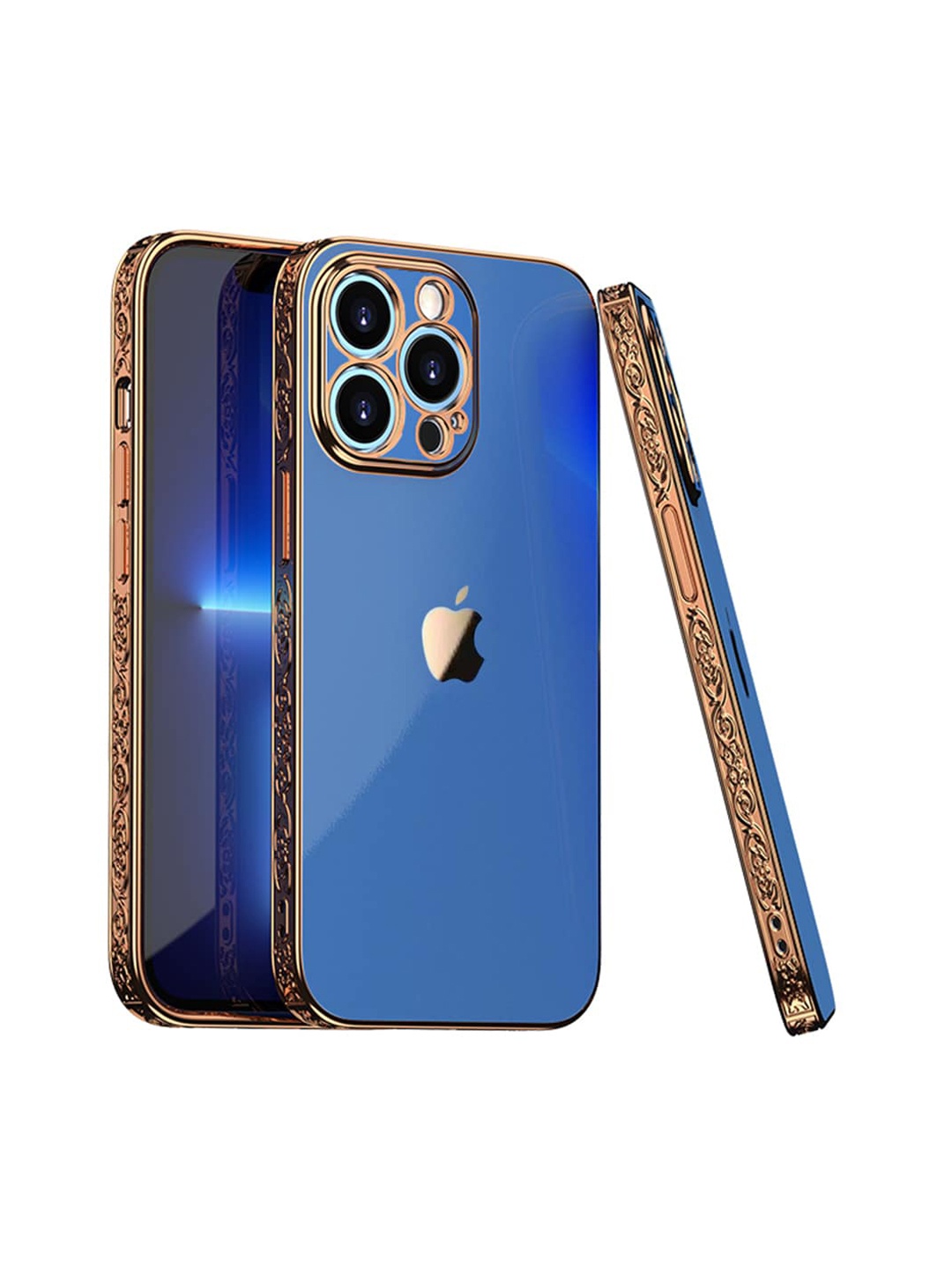 

TREEMODA Blue Solid iPhone 13 Promax Mobile Case