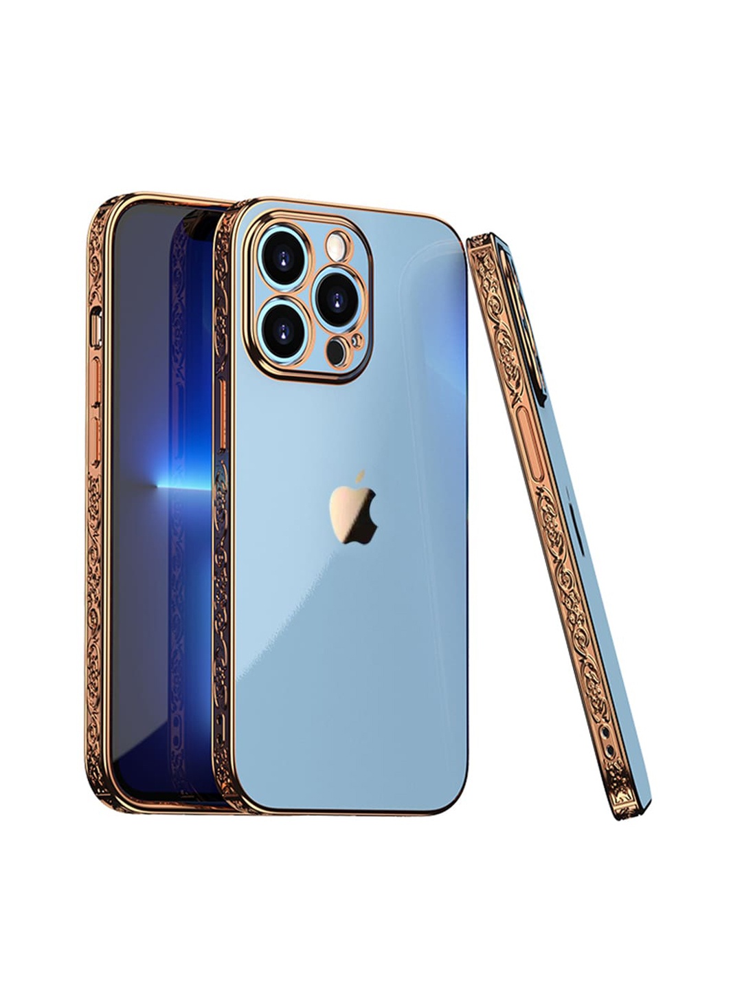 

TREEMODA Blue Solid Silicone iPhone 13 Pro Max Phone Case