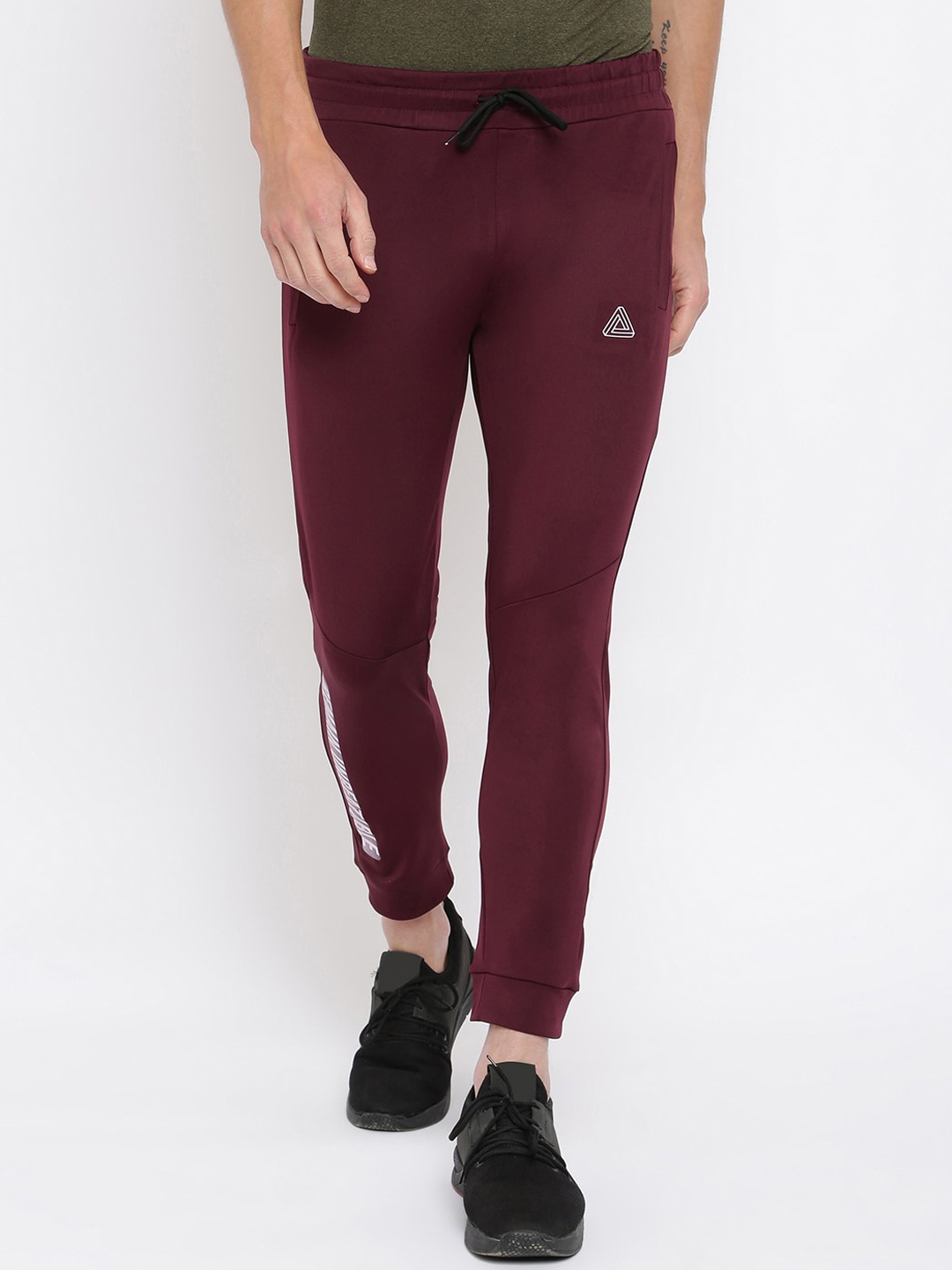 

R&B Men Purple Solid Cotton Outdoor Joggers
