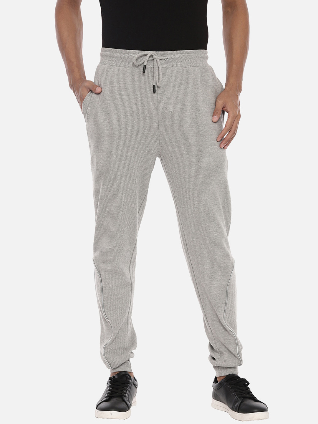 

R&B Men Grey Solid Joggers