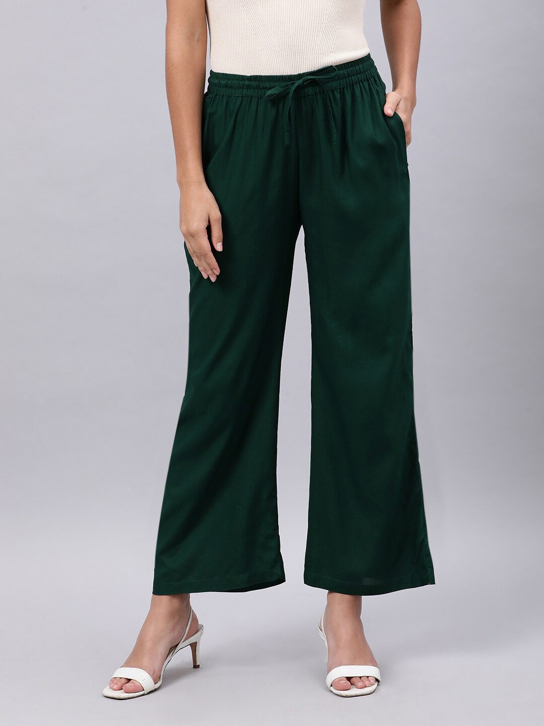 

Souchii Women Green Liva Ethnic Palazzos