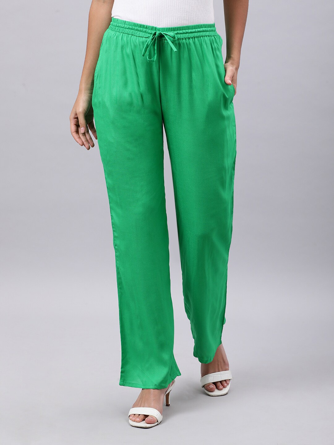 

Souchii Women Green Liva Palazzos