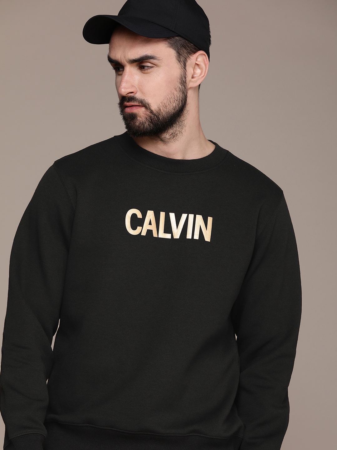 

Calvin Klein Jeans Men Black Brand Logo Printed Sweatshirt