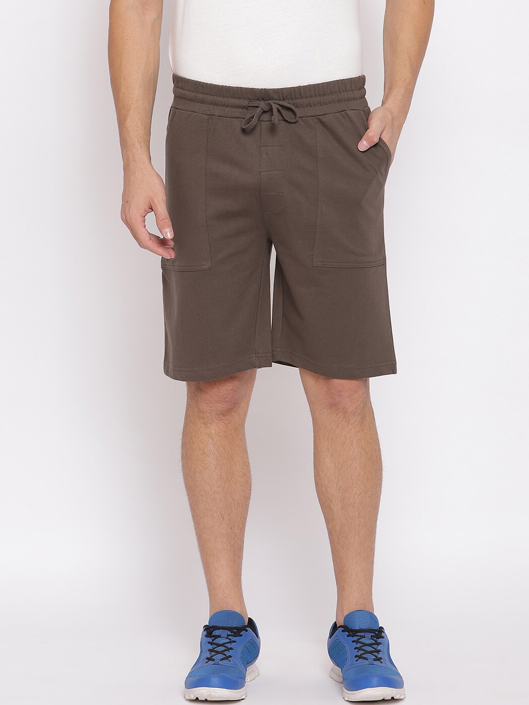 

R&B Men Olive Green Sports Shorts