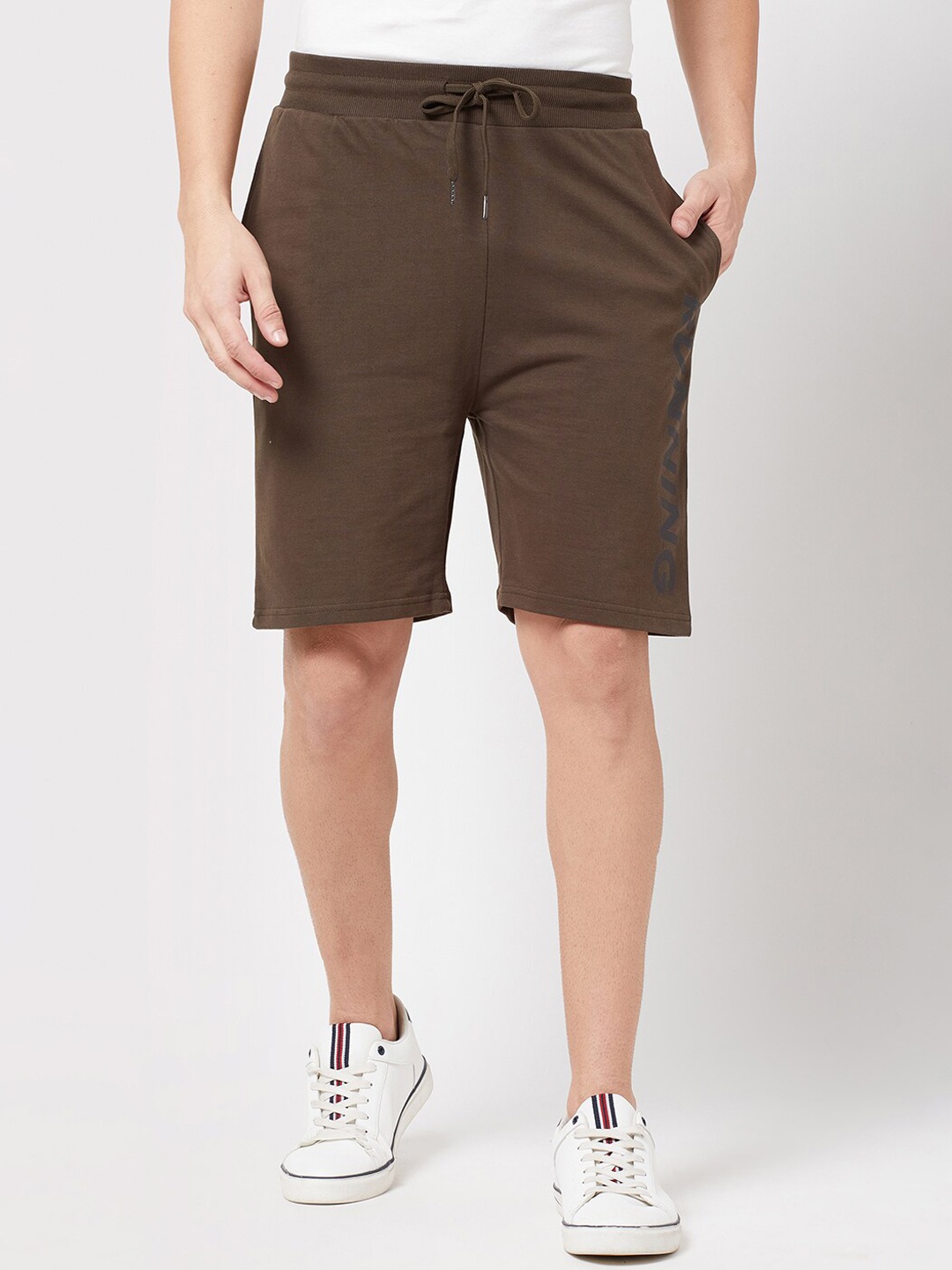 

R&B Men Olive Green Slim Fit Shorts