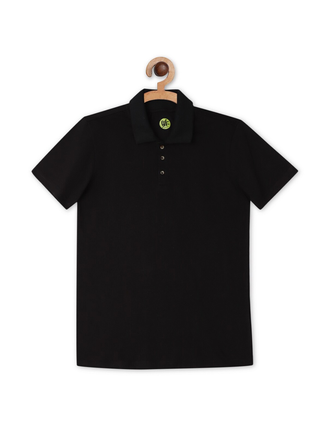 

YK Boys Black Polo Collar T-shirt