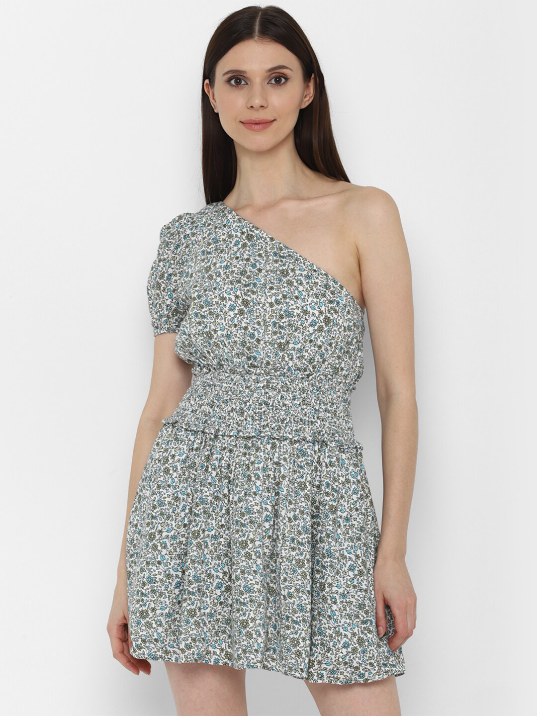 

AMERICAN EAGLE OUTFITTERS Blue Floral Mini Dress