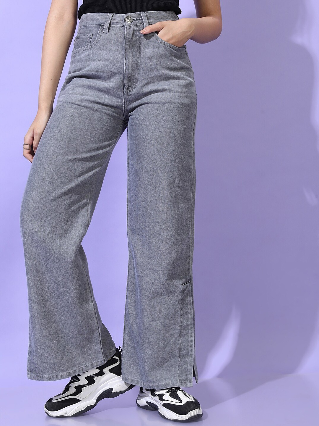 

Tokyo Talkies Women Grey Clean look Heavy Fade Jeans