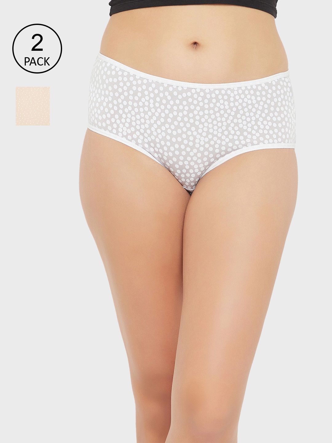 

Clovia Women Pack Of 2 Printed Hipster Briefs, Multi