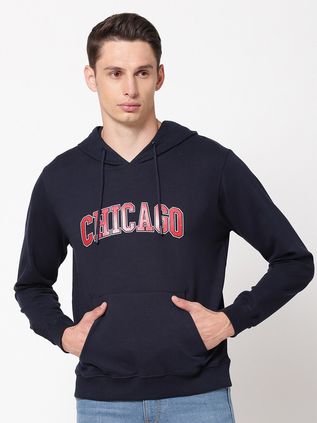 

R&B Men Navy Blue Sweatshirt