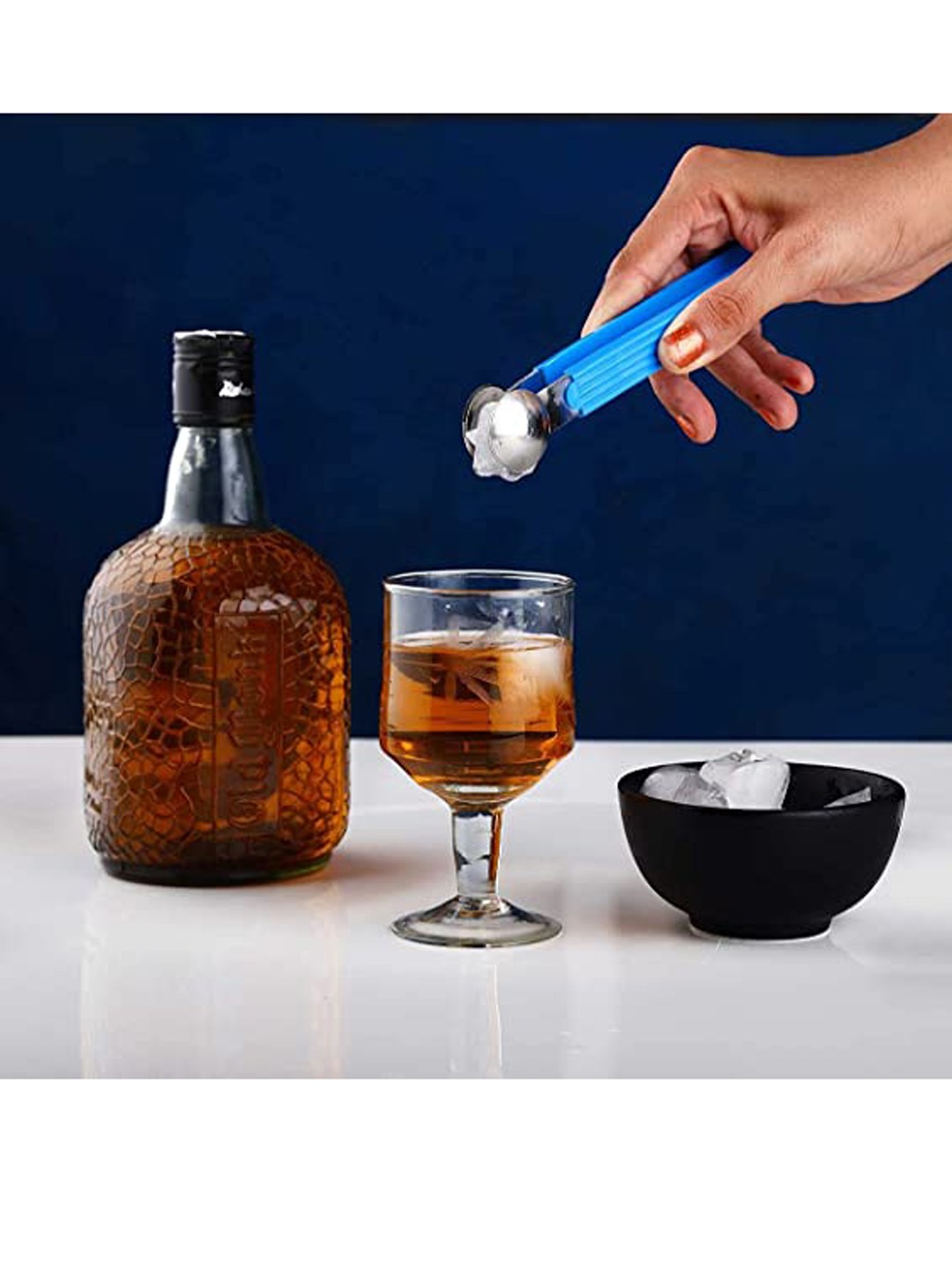 

SignoraWare Set Of 2 Blue Stainless Steel Sweet Tong & Ice Cube Tong Kitchen Tools