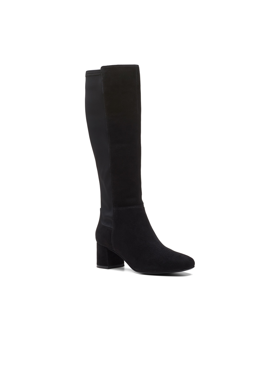 

Clarks Women Black Solid High-Top Boots