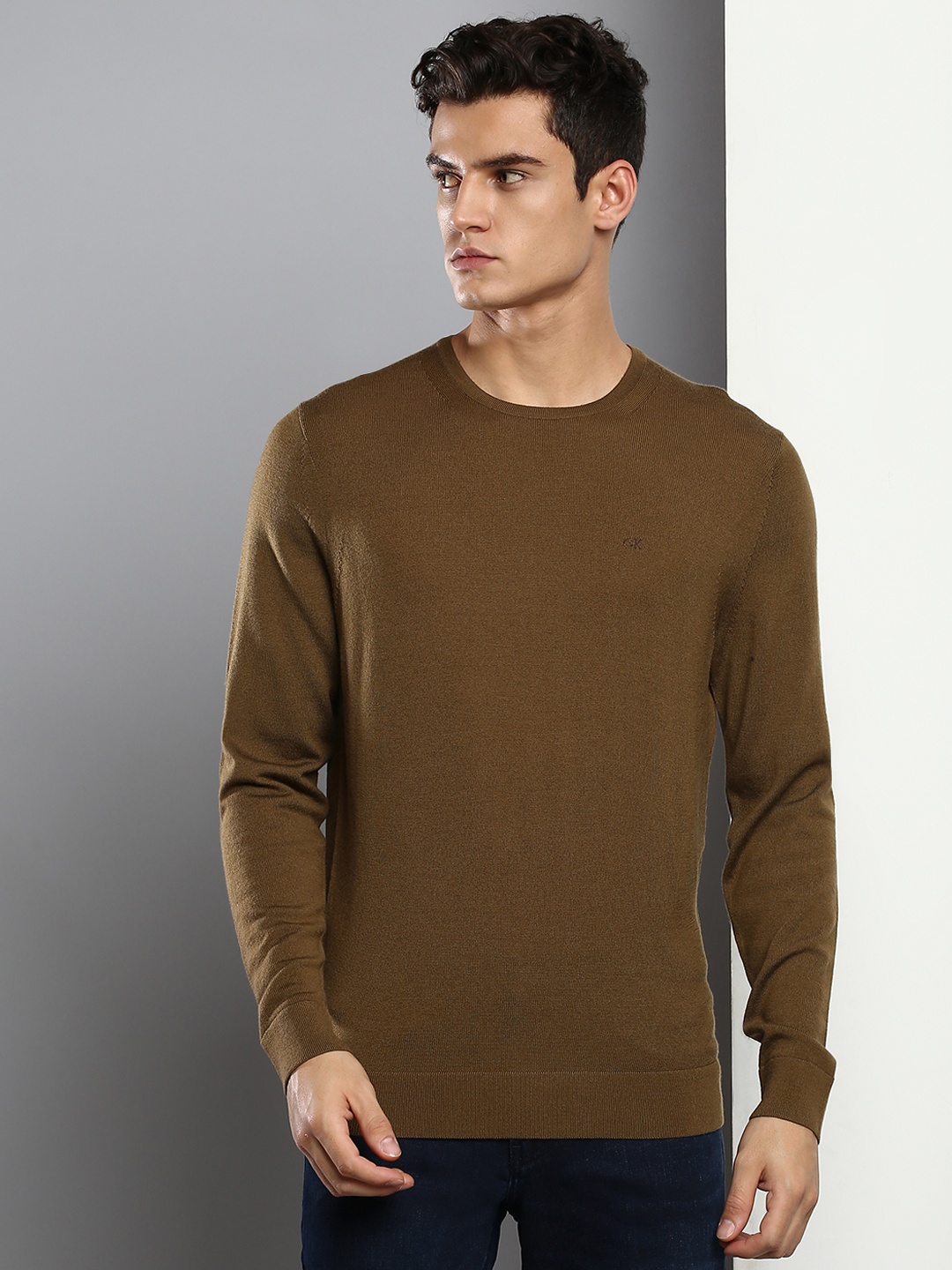 

Calvin Klein Jeans Men Brown Pullover Sweaters