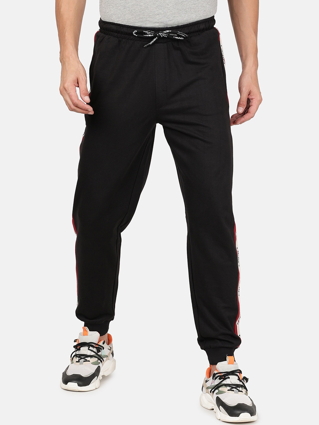 

Head Men Black Solid Cotton Sports Joggers