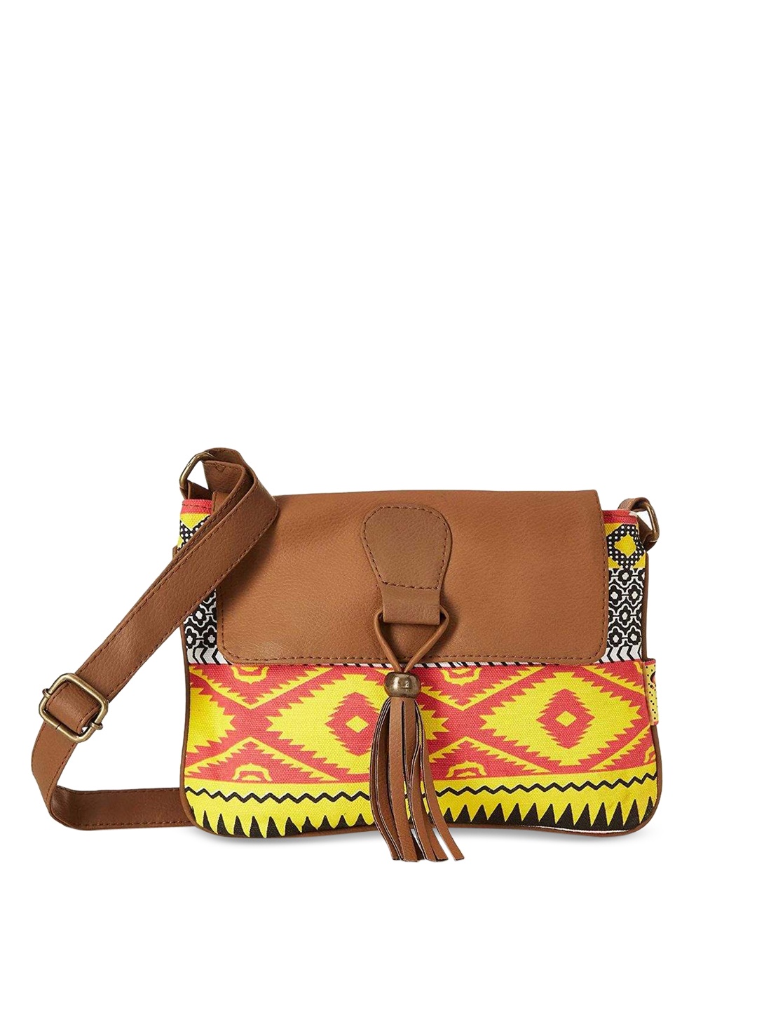 

Kanvas Katha Multicoloured Printed Structured Sling Bag, Multi