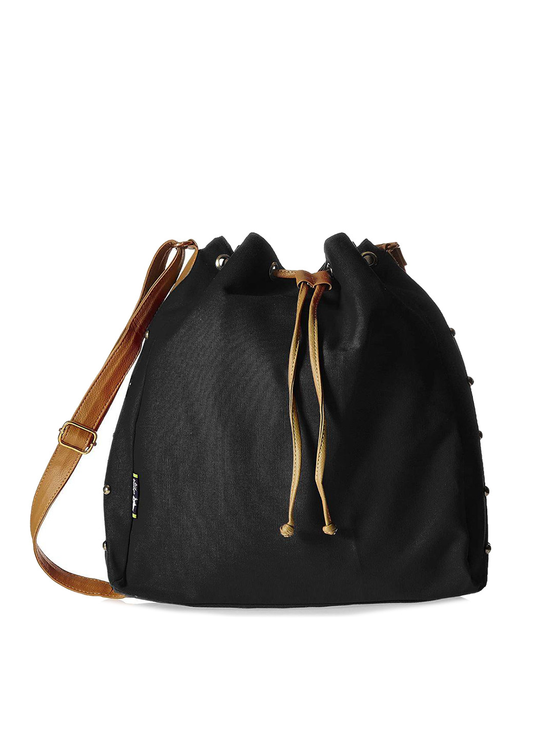 

Kanvas Katha Black Bucket Sling Bag
