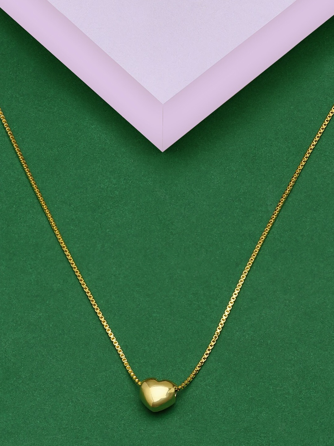 

Accessorize London 14K Gold Plated Mini Puff Heart Necklace
