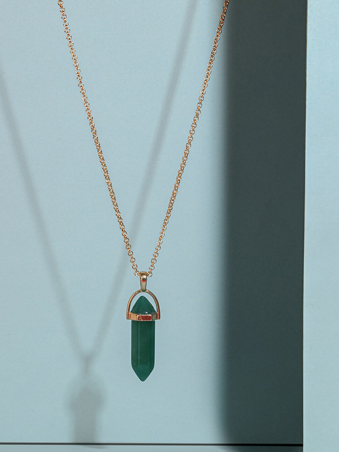 

Accessorize London Women Celestial Stone Pendant Necklace, Green