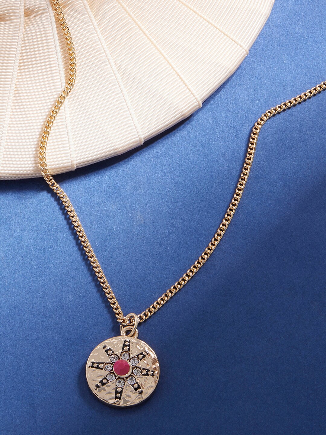 

Accessorize London Women Gold-Toned Star Coin Pendant Necklace